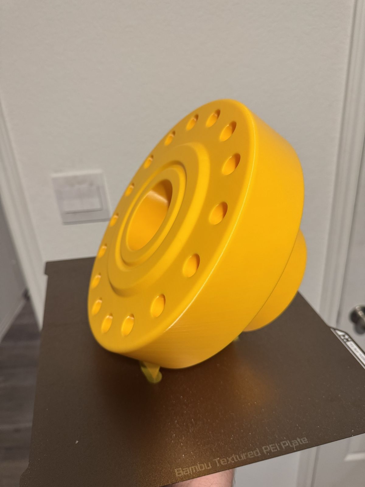 Large flange adapter printed in one piece