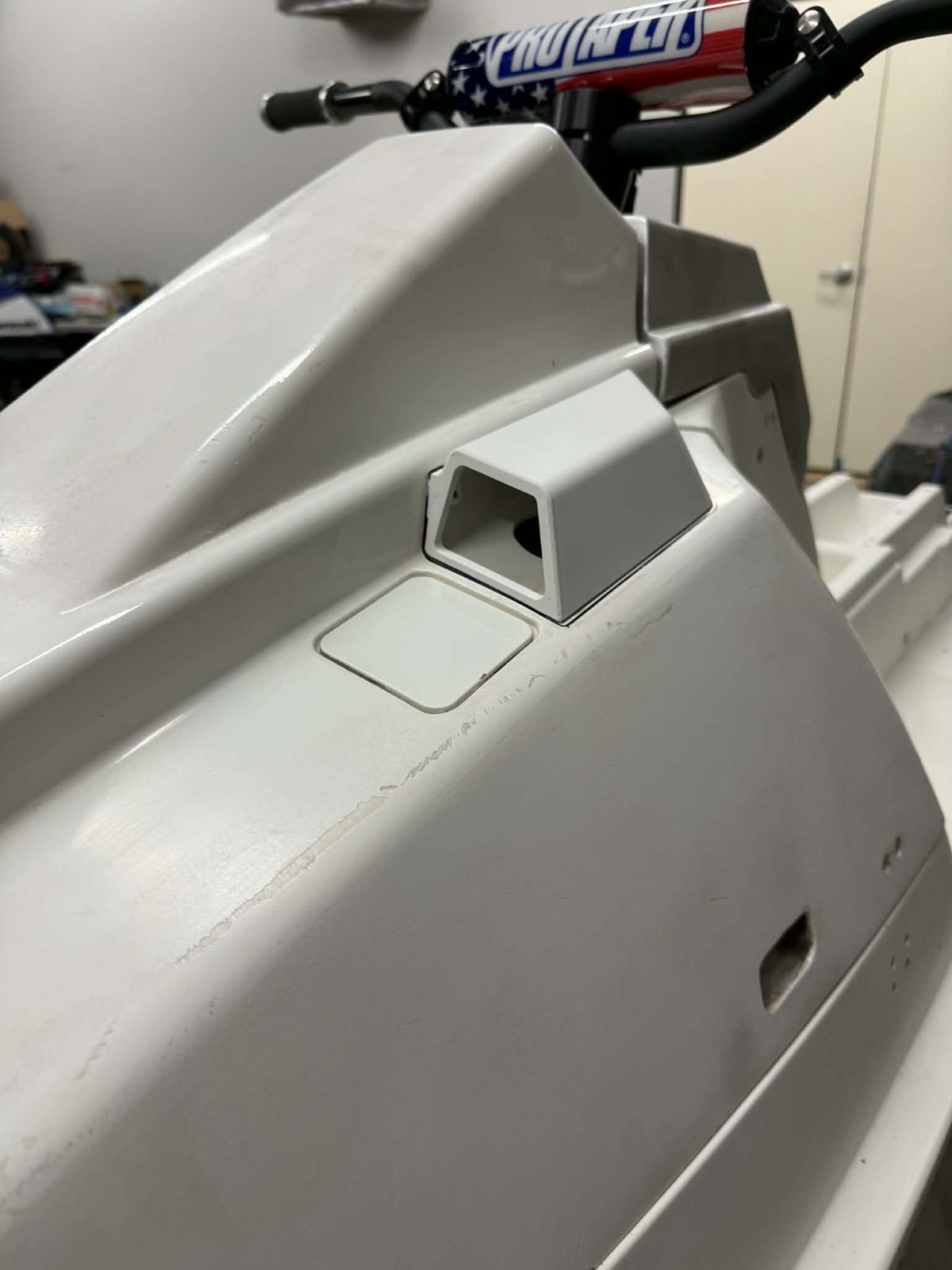 Custom hull vent, printed and installed