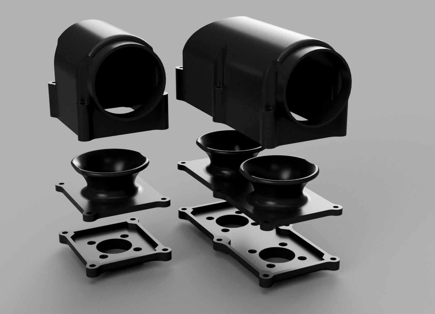 Intake plenum kit, designed in CAD
