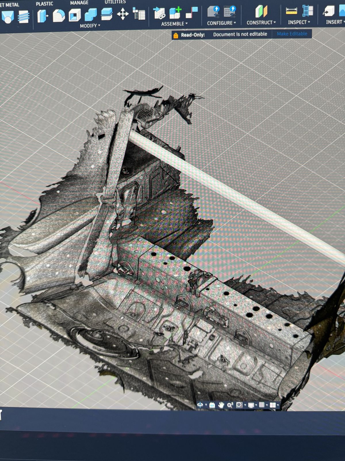 Vehicle interior scan for a custom mount design